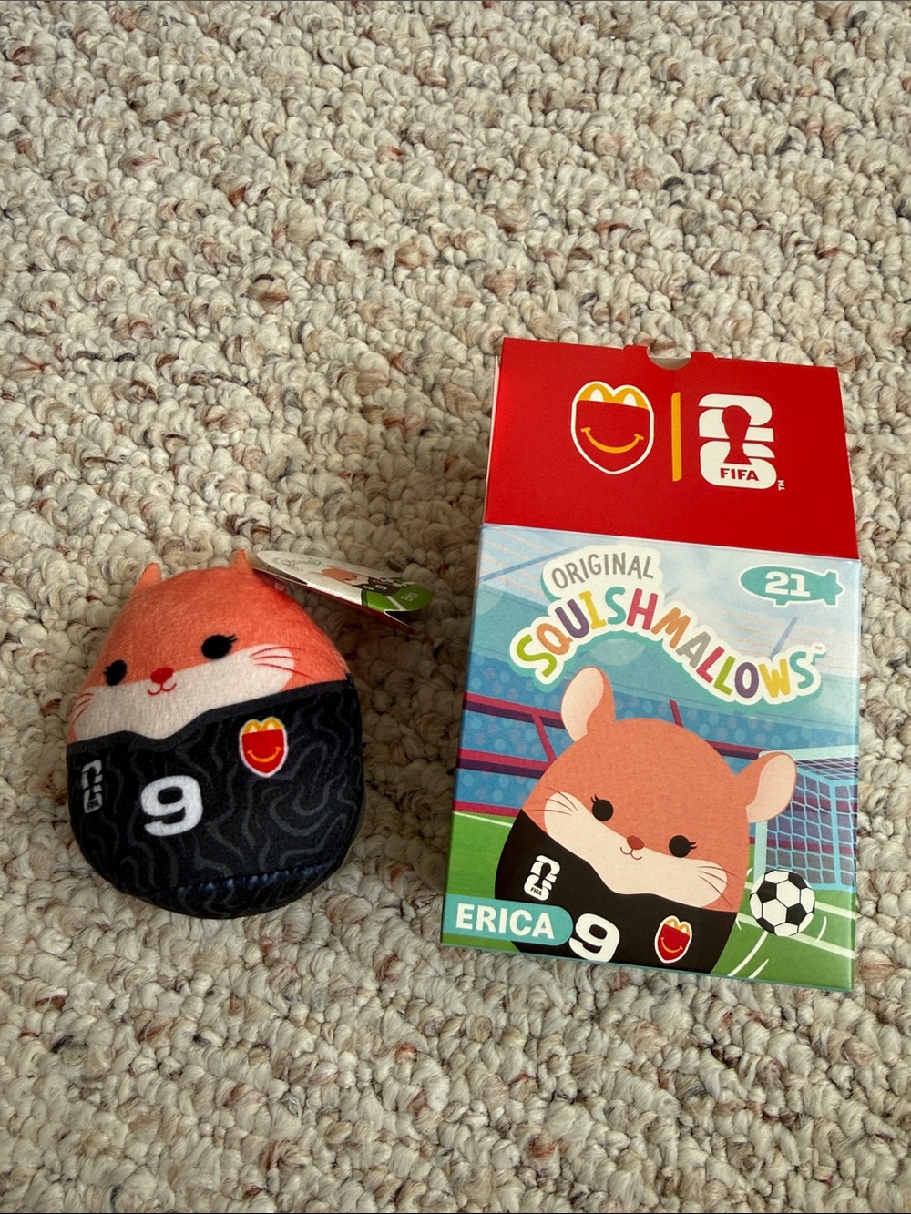FIFA Squishmallows #9 McDonald's Happy Meal soccer 2026 World Cup erica 21